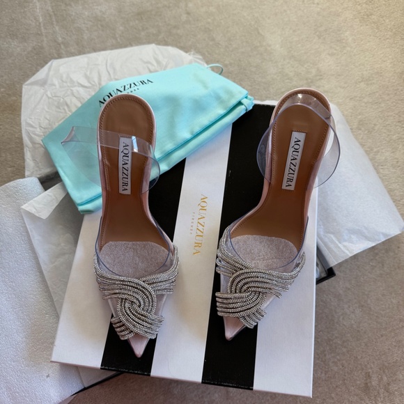 AQUAZZURA Gatsby 105 Slingback Bridal Heel - Picture 3 of 7